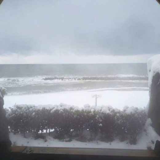 冬の日本海を一望！源泉かけ流しで味わう贅沢な雪見露天風呂